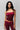 Ruched Side Tie Stretch Pant in Bordeaux