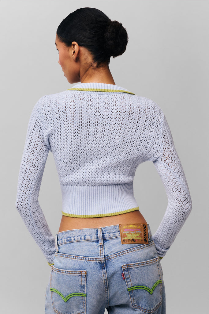 Charlotte Pullover Knit in Powder Blue