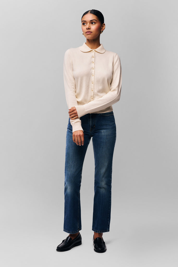 Delphine Cardigan in Ivory