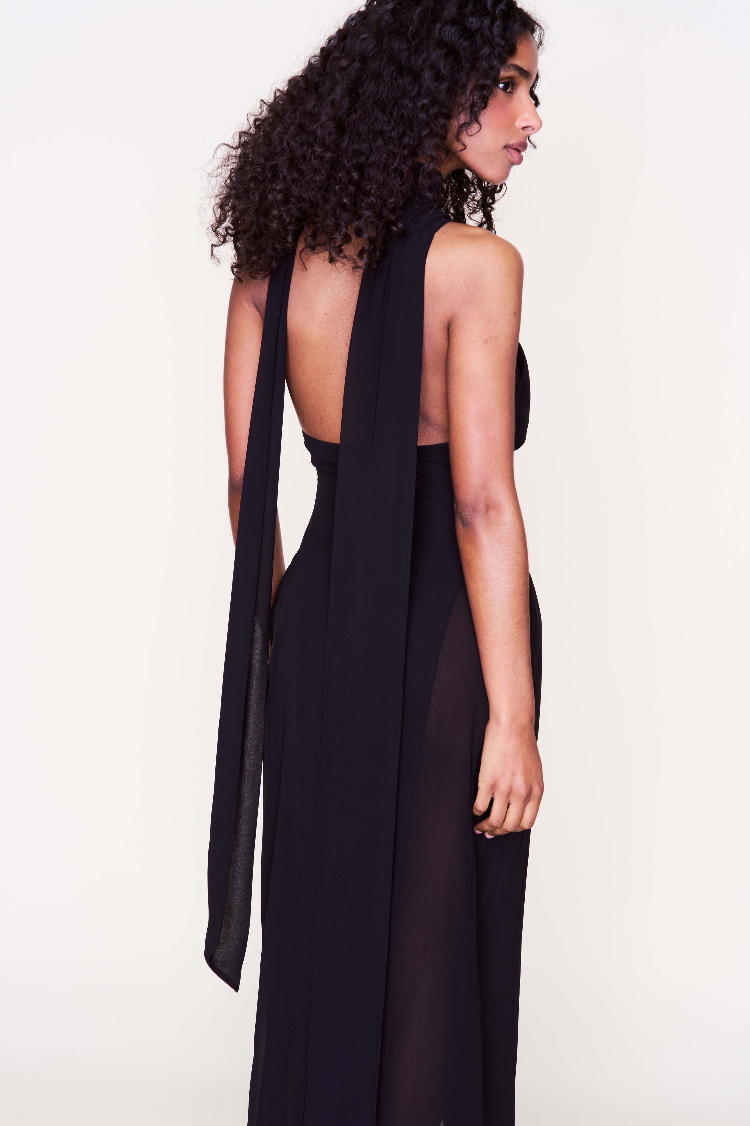 Koemi Sheer Panel Dress
