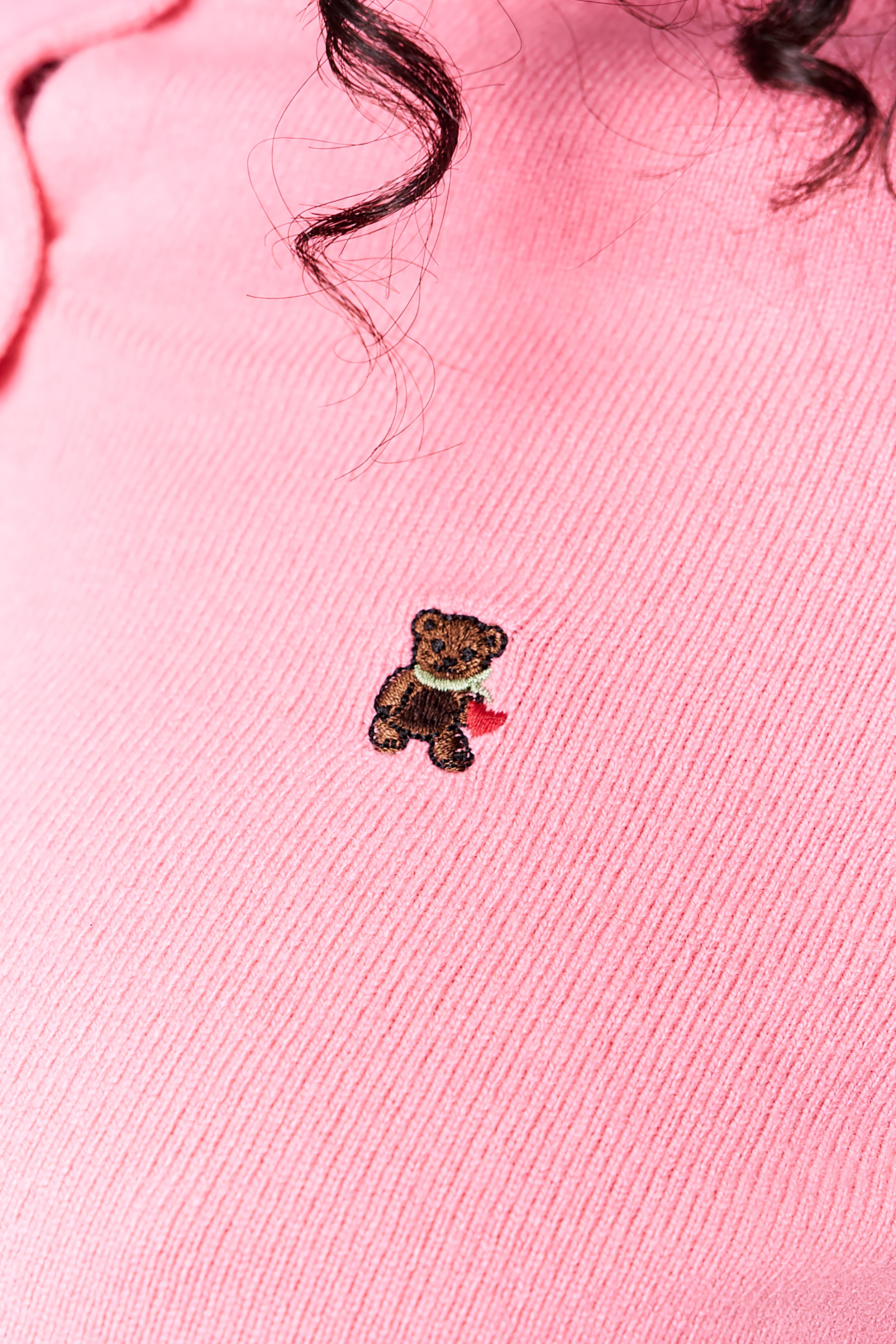 June Relaxed Wool Cardigan in Coral
