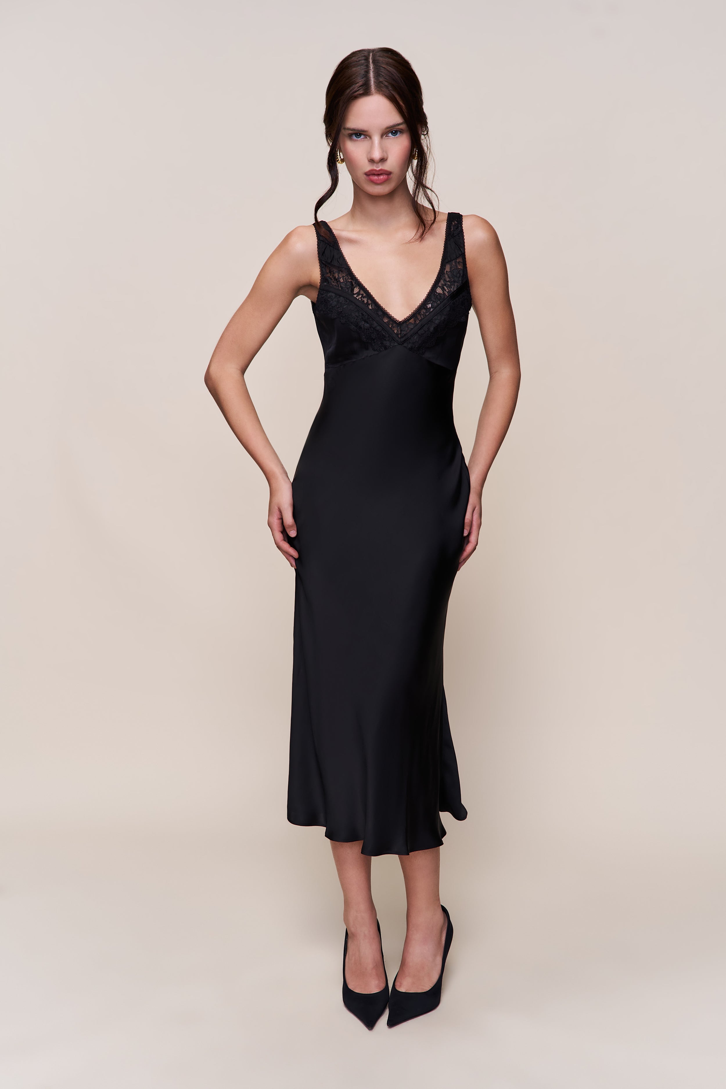 Scaosi Lace Detail Slip Dress