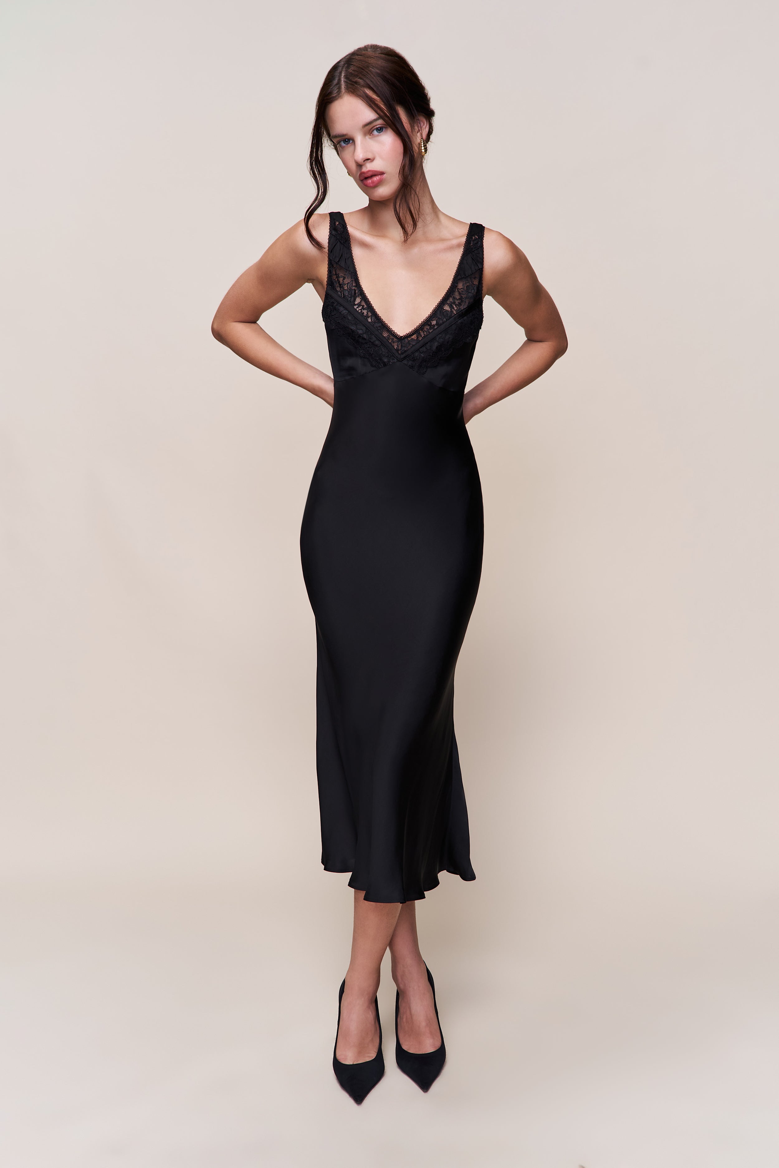 Scaosi Lace Detail Slip Dress