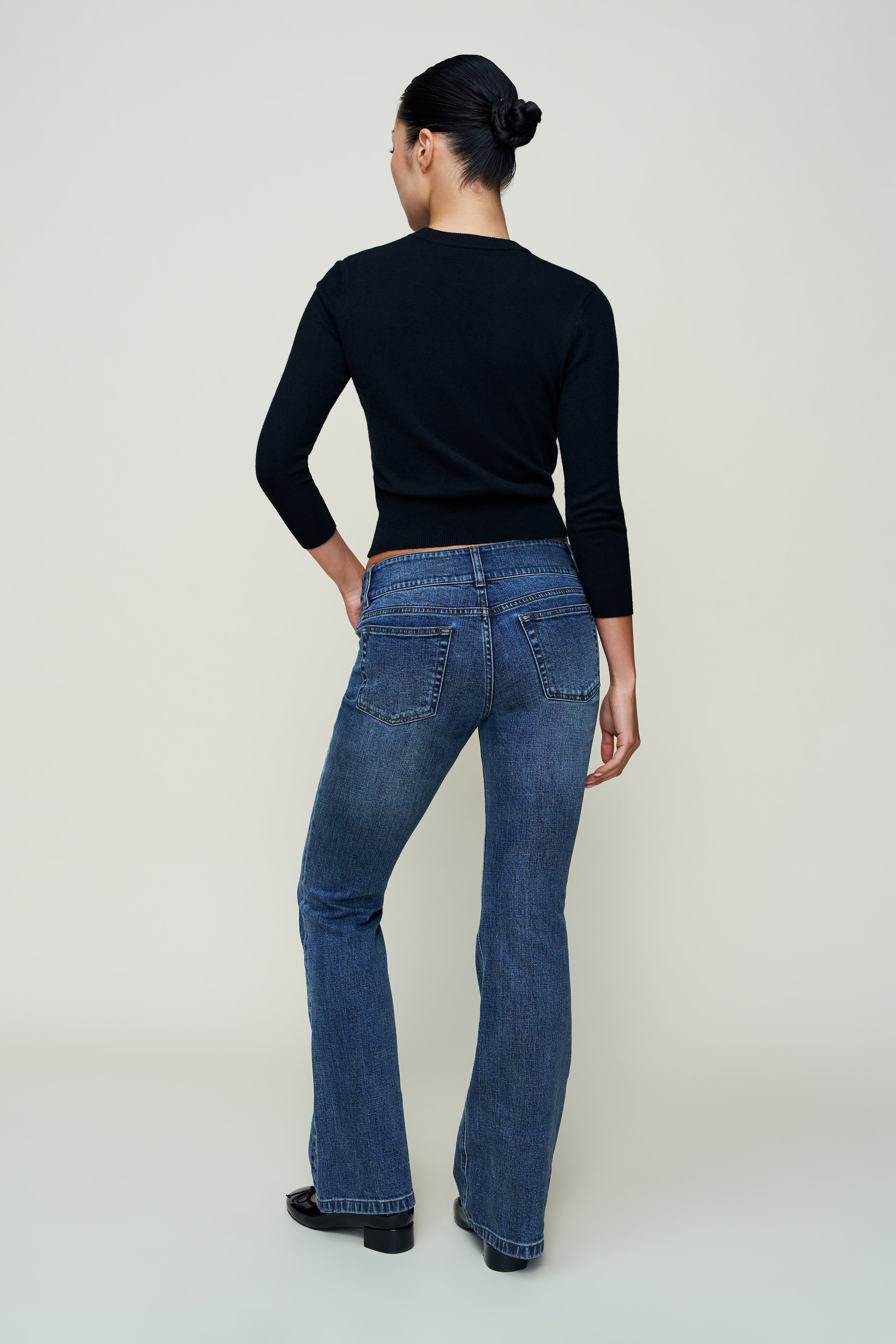 Emelie Wool Cardigan in Black