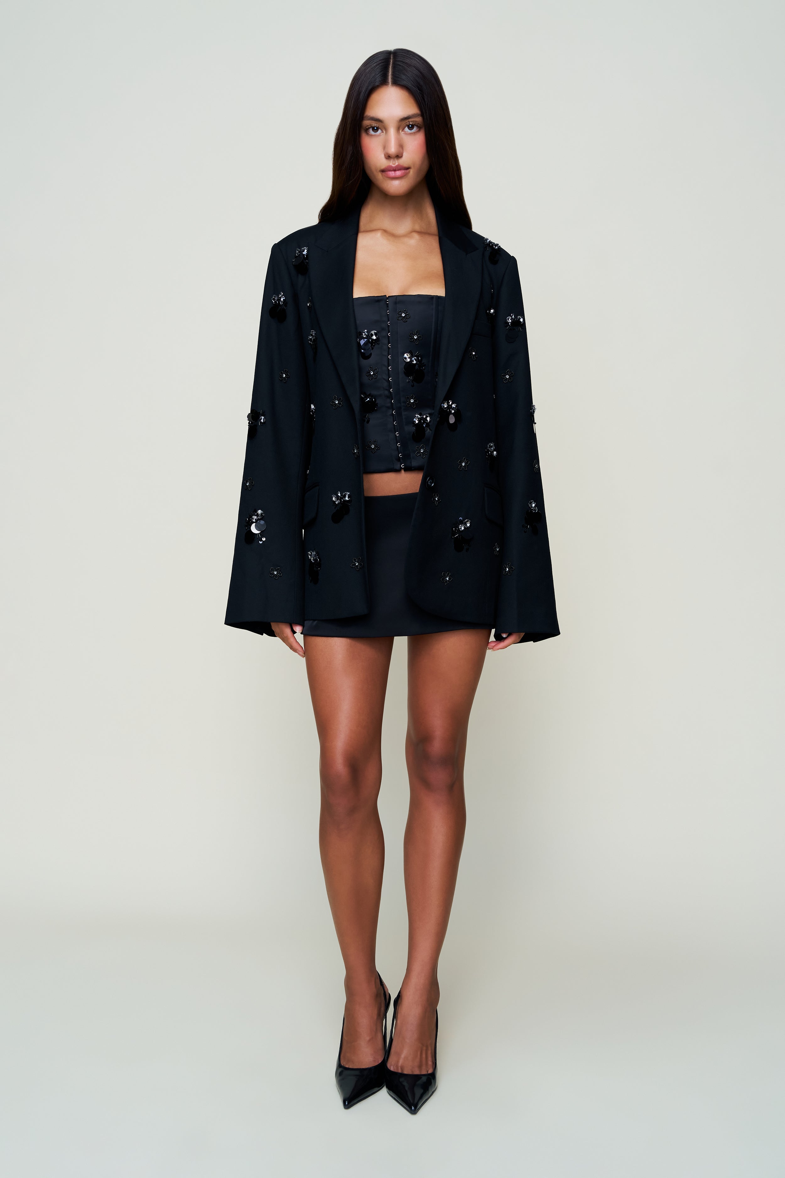 EMBELLISHED OVERSIZED BLAZER