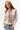 Cyndi Zip Hoodie in Cream Argyle