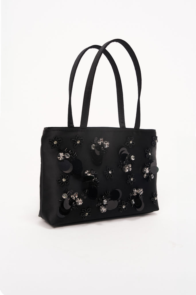 Embellished Satin Pouchette