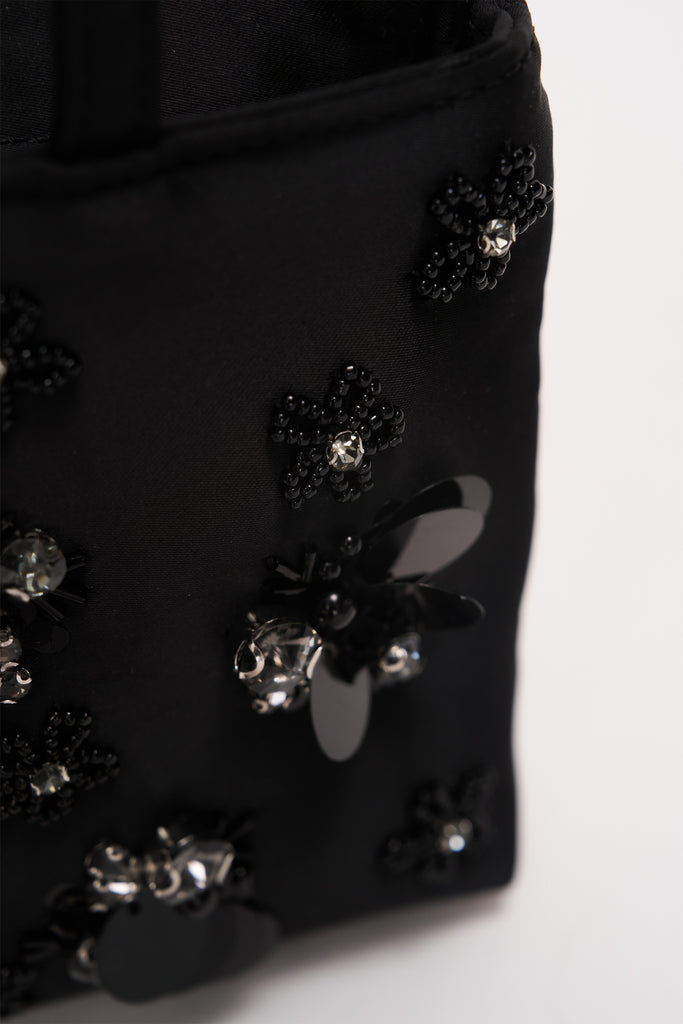 Embellished Satin Pouchette