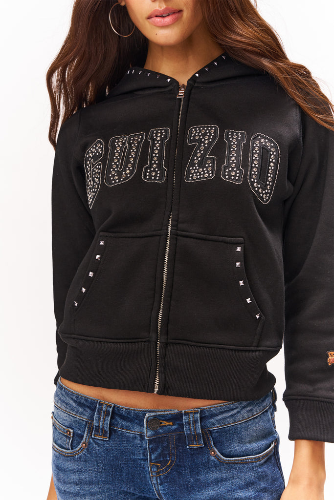 Guizio Shrunken Hoodie Studded