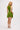Rose Ruched Mini Dress in Green Gem