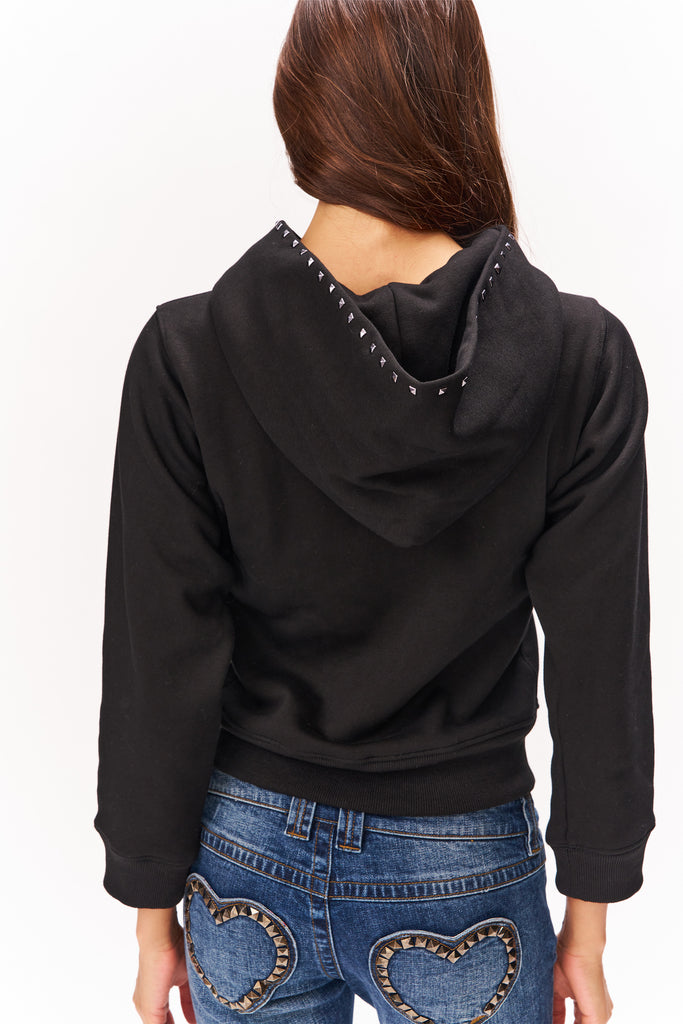Guizio Shrunken Hoodie Studded