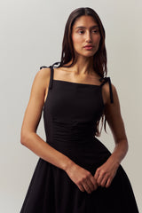 Brigitte Midi Gown in Black