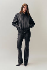 Costa Leather Jacket in Black