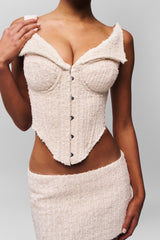 Chamonix Chiffon Corset in Ivory