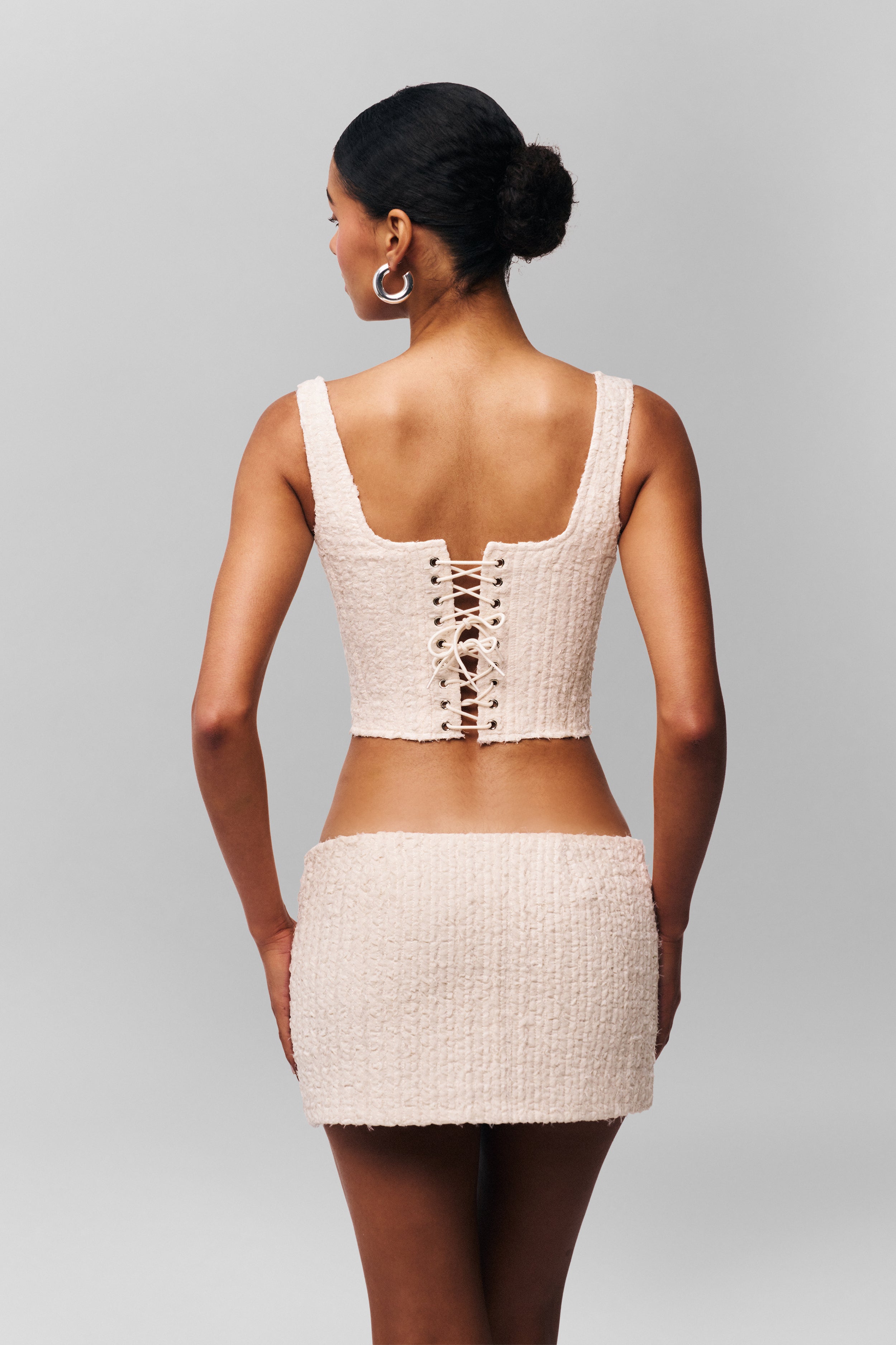 Chamonix Chiffon Corset in Ivory