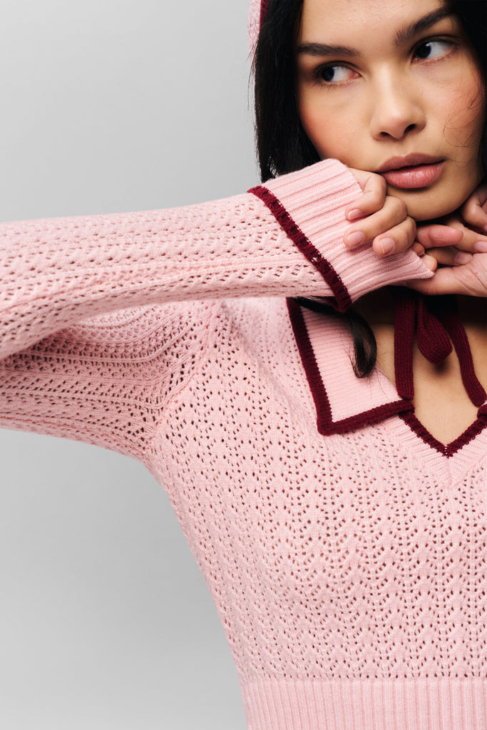 Charlotte Pullover Knit in Ballet Slipper
