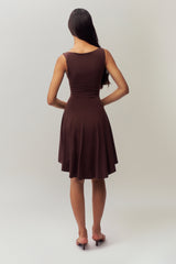 Daye Mini Dress in Chocolate