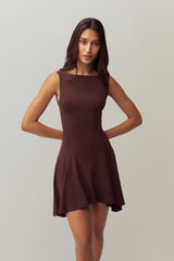 Daye Mini Dress in Chocolate