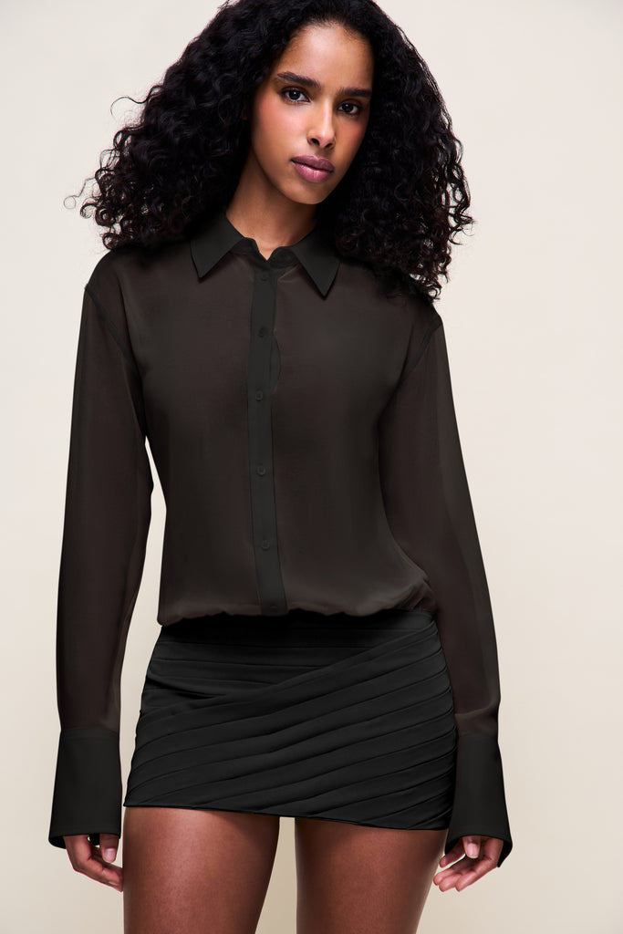 Marseille Shirt Dress in Black