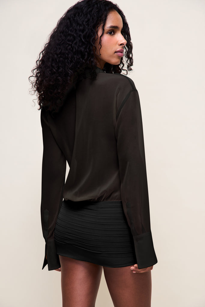 Marseille Shirt Dress in Black