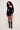 Poet Cable Knit Mini Dress in Black