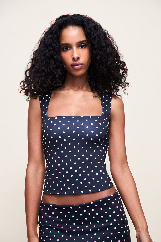 Full Length Celestial Top in Classic Polka Dot