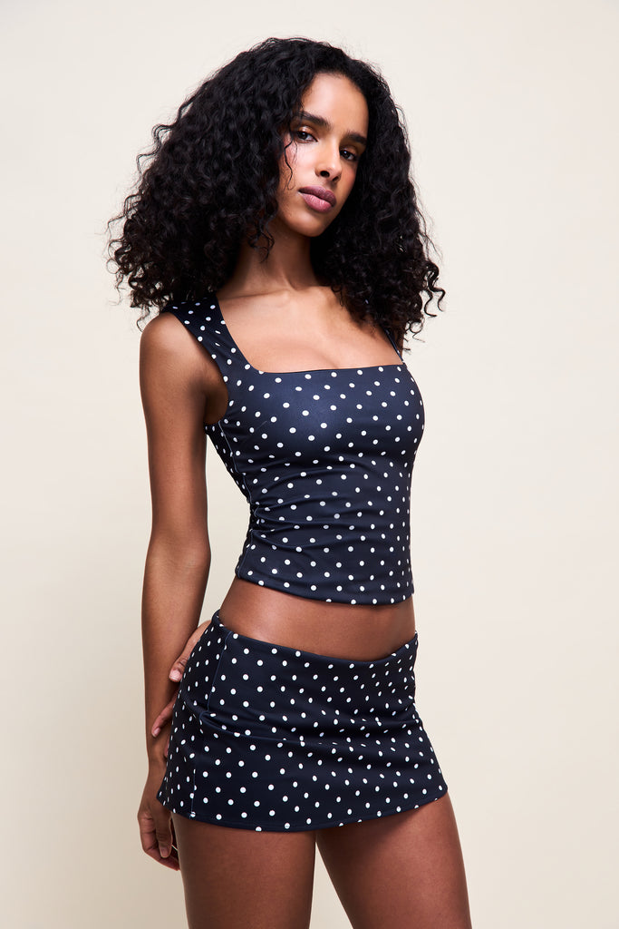 Full Length Celestial Top in Classic Polka Dot