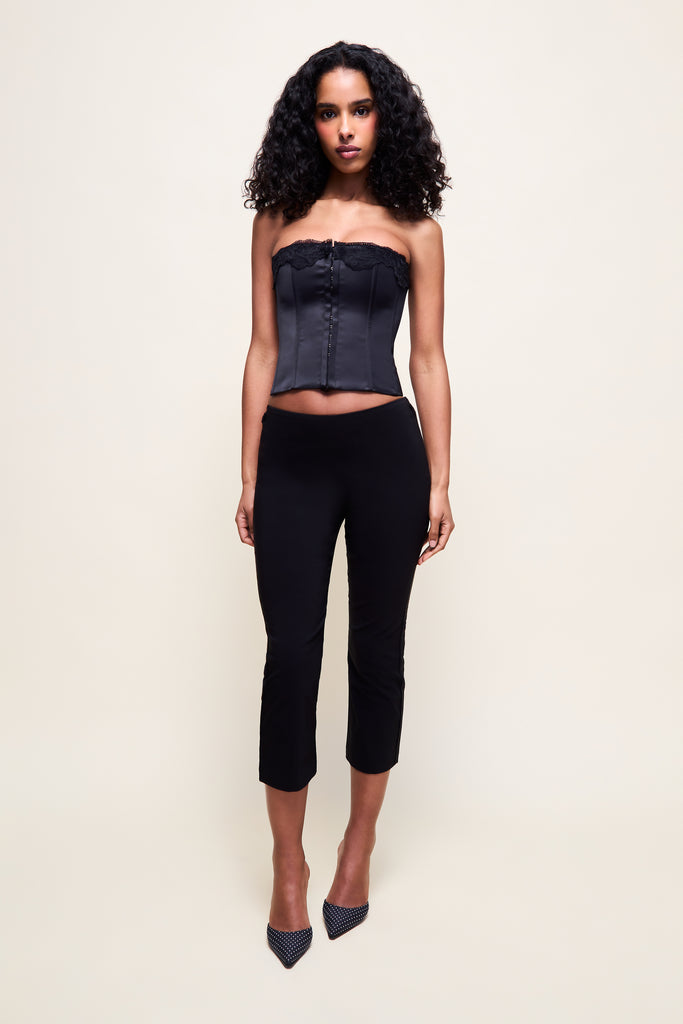 Jean Lace Trim Satin Corset