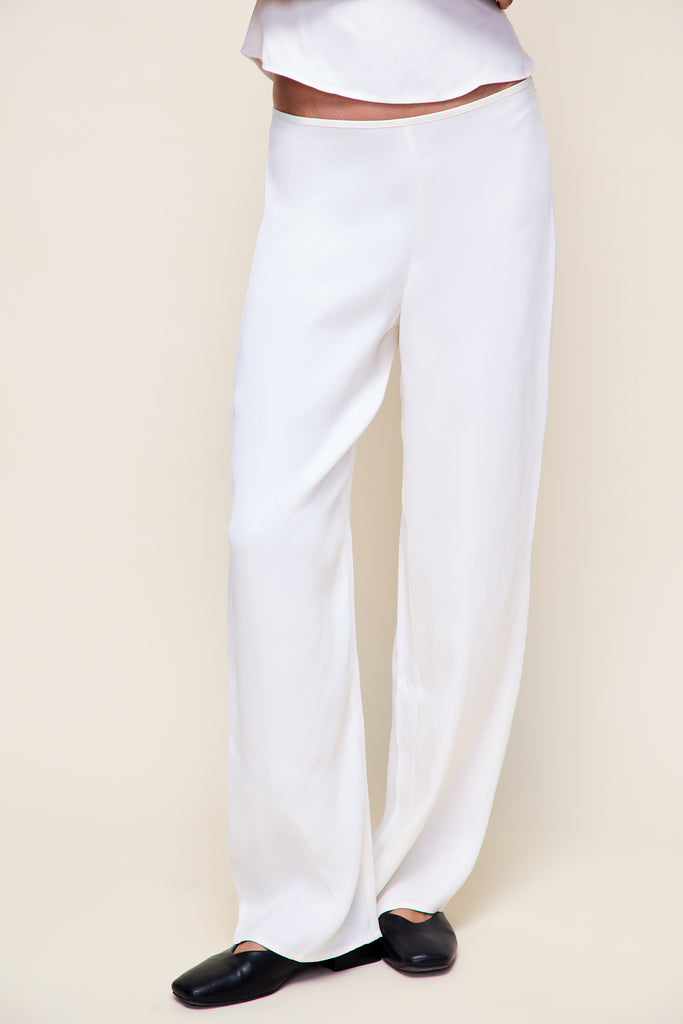 Satin Trouser in Butter Cream