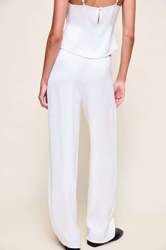 Satin Trouser in Butter Cream