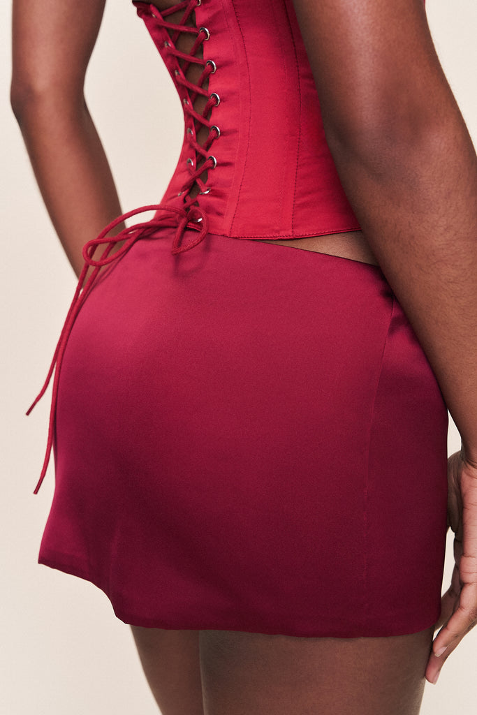Satin Mini Skirt