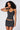 Marini Corset Top in Grey Pinstripe