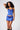 SATIN MINI SKIRT IN SAPPHIRE