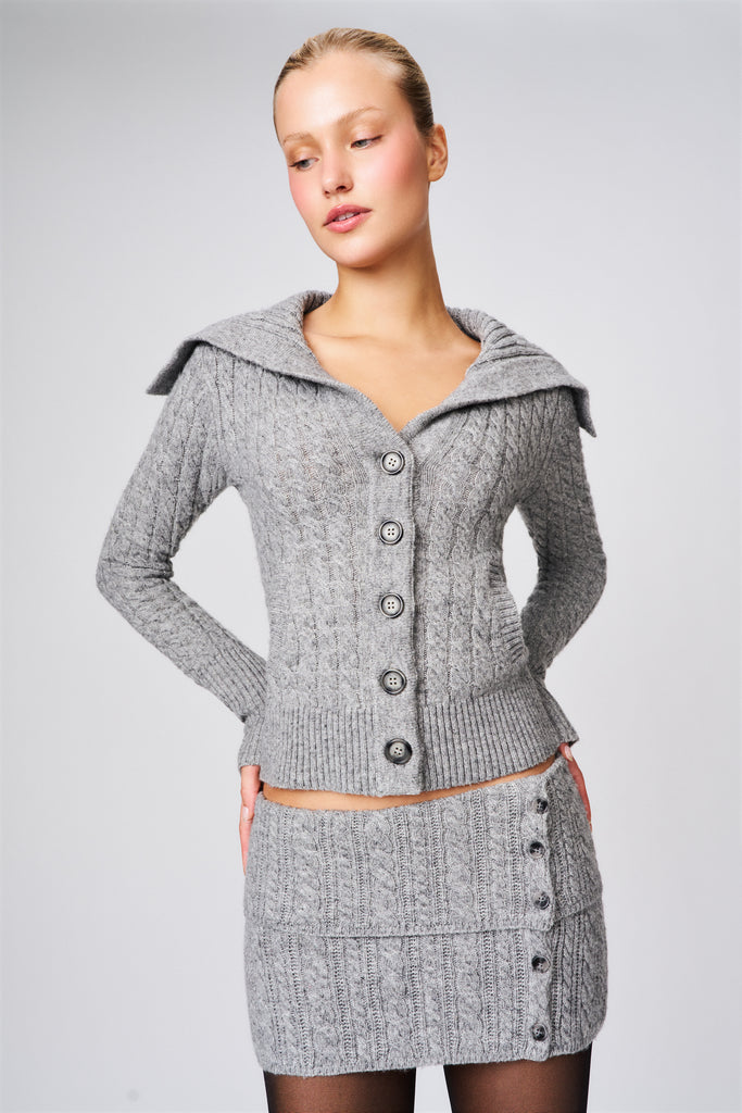 Mina Cable Knit Mini Skirt
