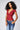 Ara Lace Trim V-Neck Top in Bordeaux
