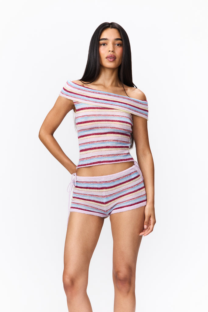 Mabel Off Shoulder Top in Summer Multi