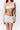 Low Rise Beaded Fringe Skirt in White