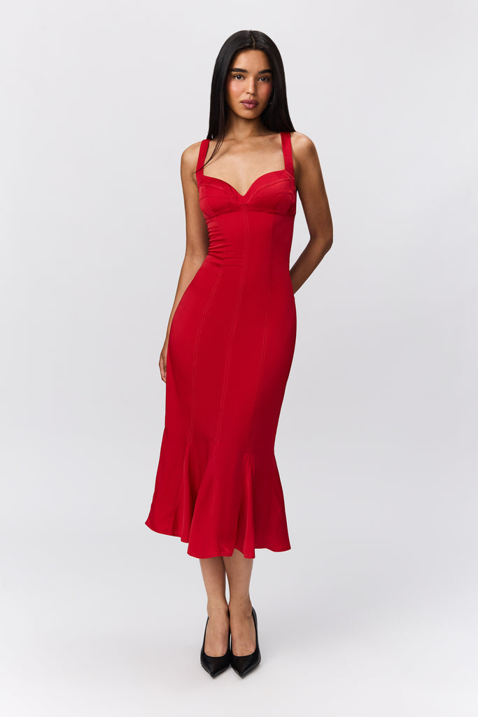 Amelie Bra Dress in Poppy