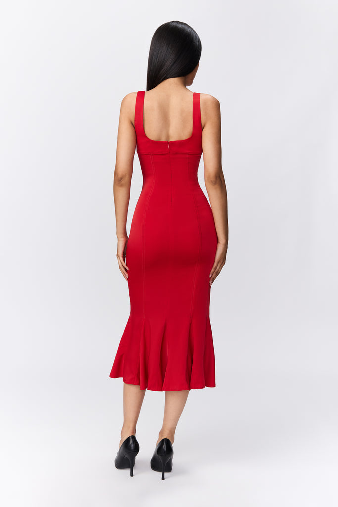 Amelie Bra Dress in Poppy