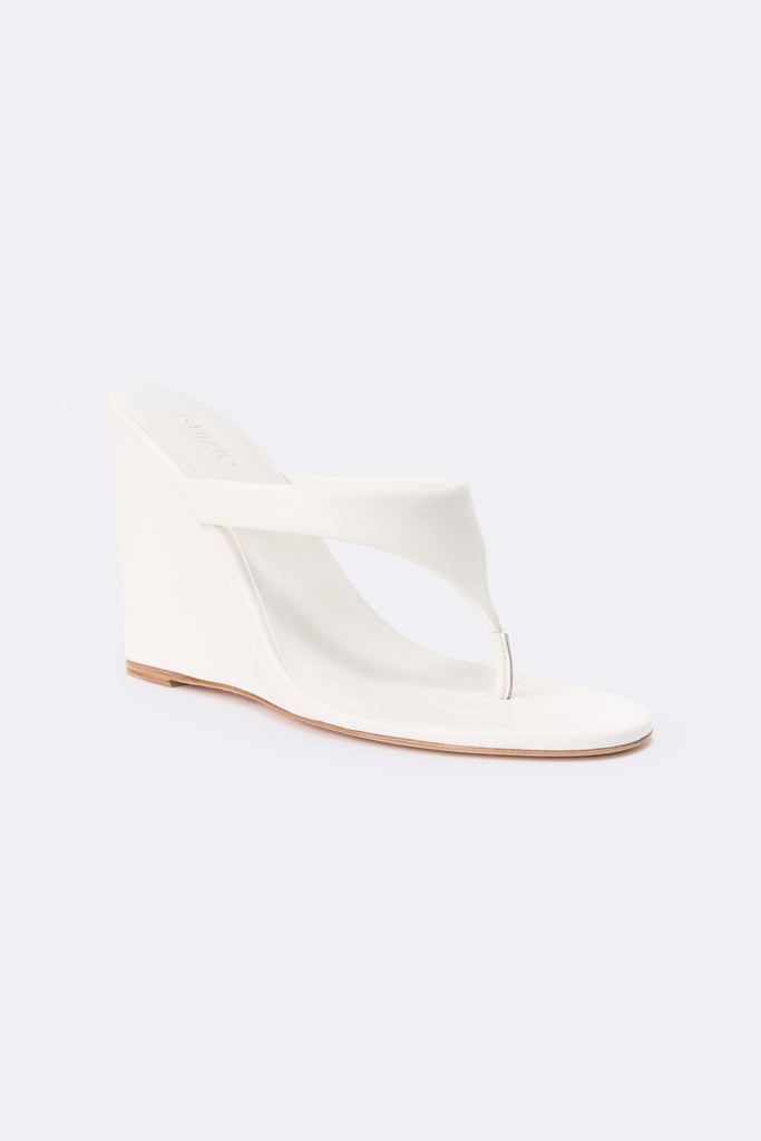 Leo Platform Wedge Sandal in Ivory