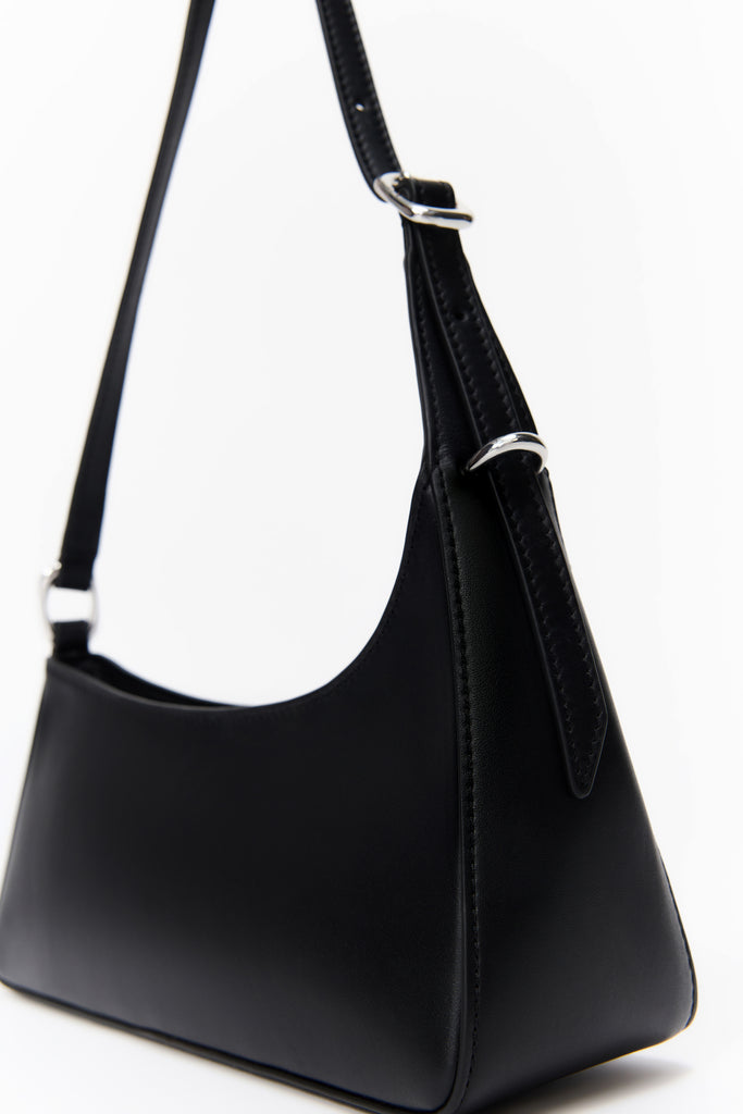 Skye Asymmetrical Shoulder Bag in Black