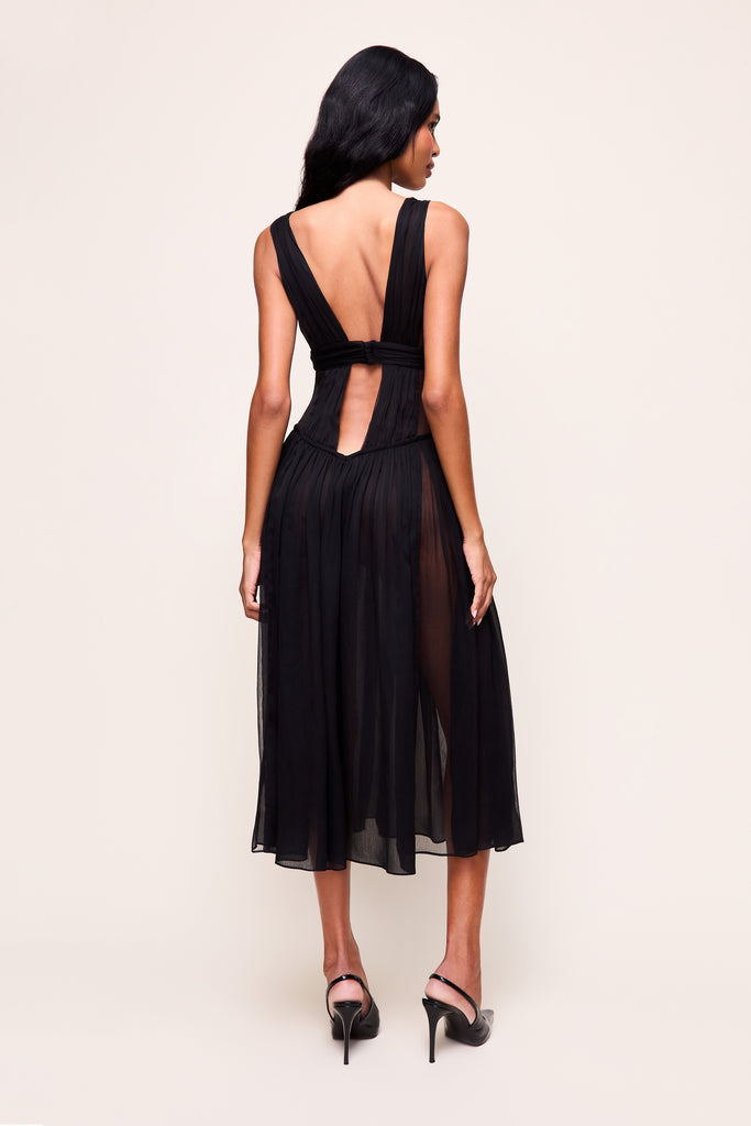 Amara Maxi Dress in Black 