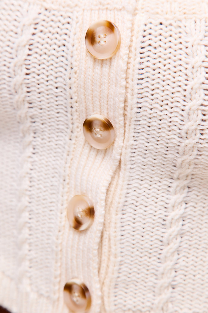 Cosette Off The Shoulder Sweater in Ivory 