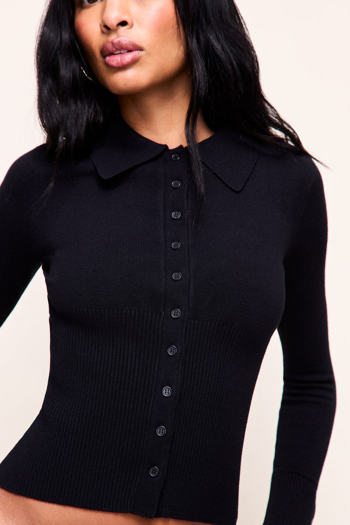 The Editor Cardigan in Black 