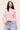 GUIZIO MOHAIR-BLEND HEART SWEATER in Pink Coral Yellow Stripe 