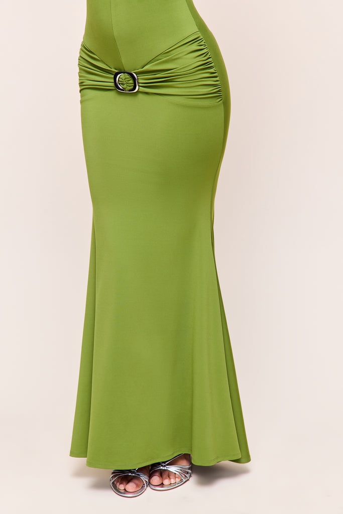 Liora Long Sleeve Dress in Green Gem 