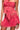 CHIFFON SLIT MINI SKIRT in Red Love Polka Dot 