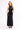 TWISTED SHEER PANEL DRESS IN BLACK