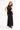 TWISTED SHEER PANEL DRESS IN BLACK