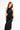 TWISTED SHEER PANEL DRESS IN BLACK